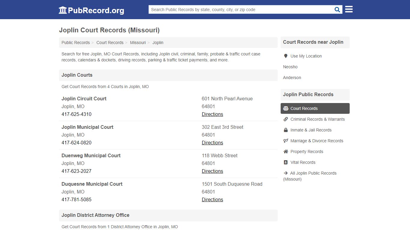 Free Joplin Court Records (Missouri Court Records) - PubRecord.org